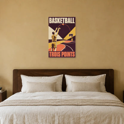 Affiche Basketball – Trois points dans une chambre - Art Virtuoso
