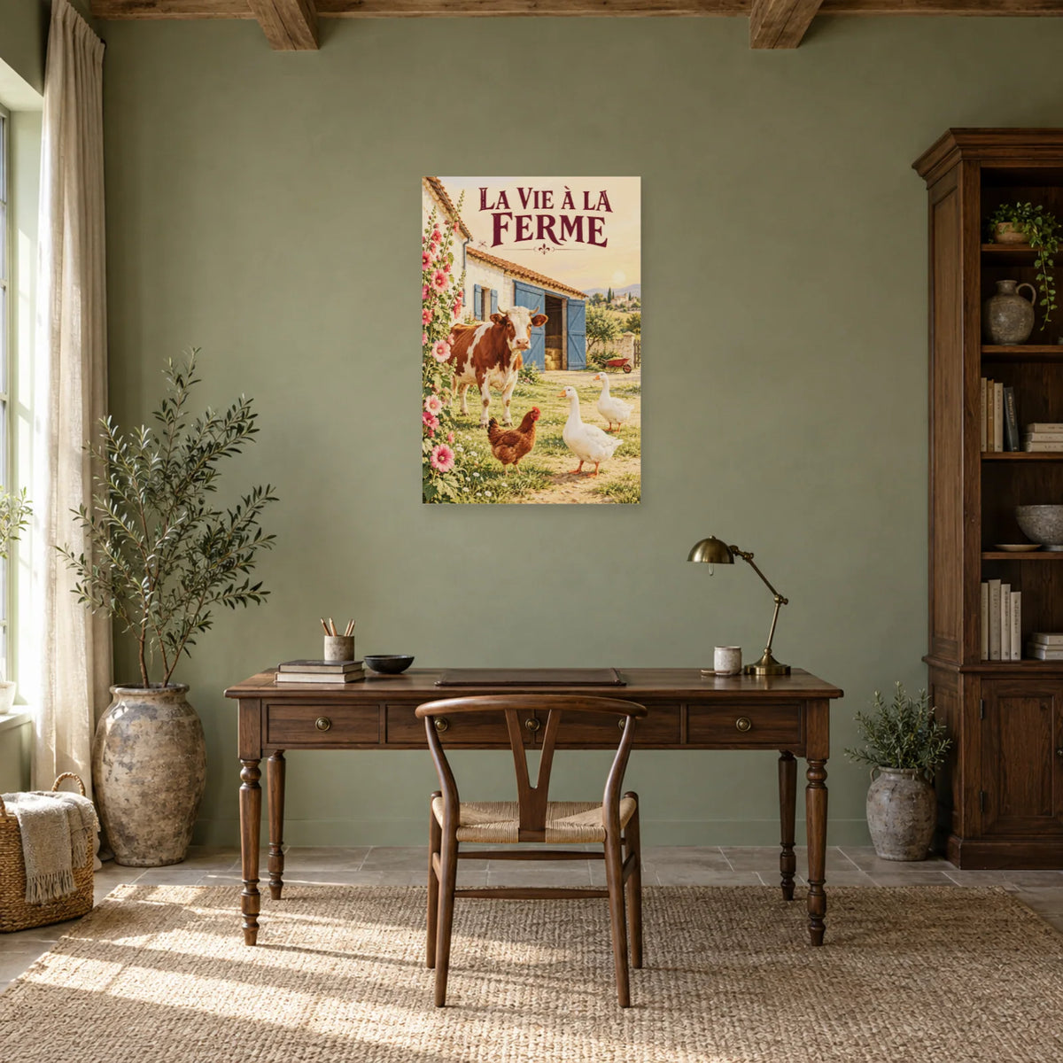 Affiche Basse-cour - La vie à la ferme dans un bureau - Art Virtuoso