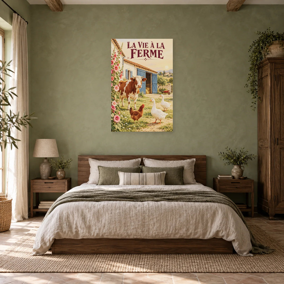 Affiche Basse-cour - La vie à la ferme dans une chambre - Art Virtuoso