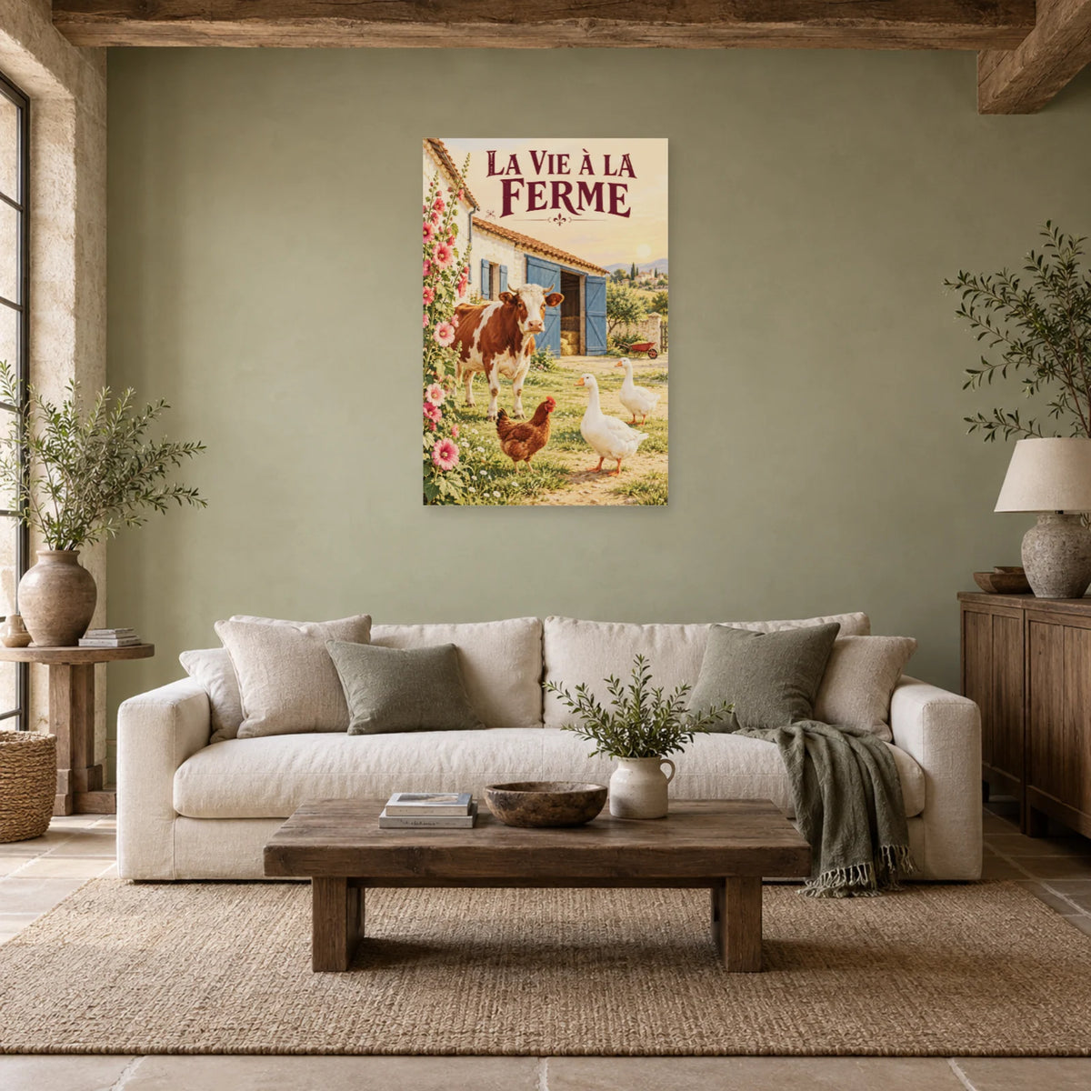Affiche Basse-cour - La vie à la ferme dans un salon - Art Virtuoso