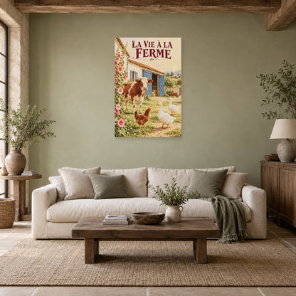 Affiche Basse-cour - La vie à la ferme dans un salon - Art Virtuoso