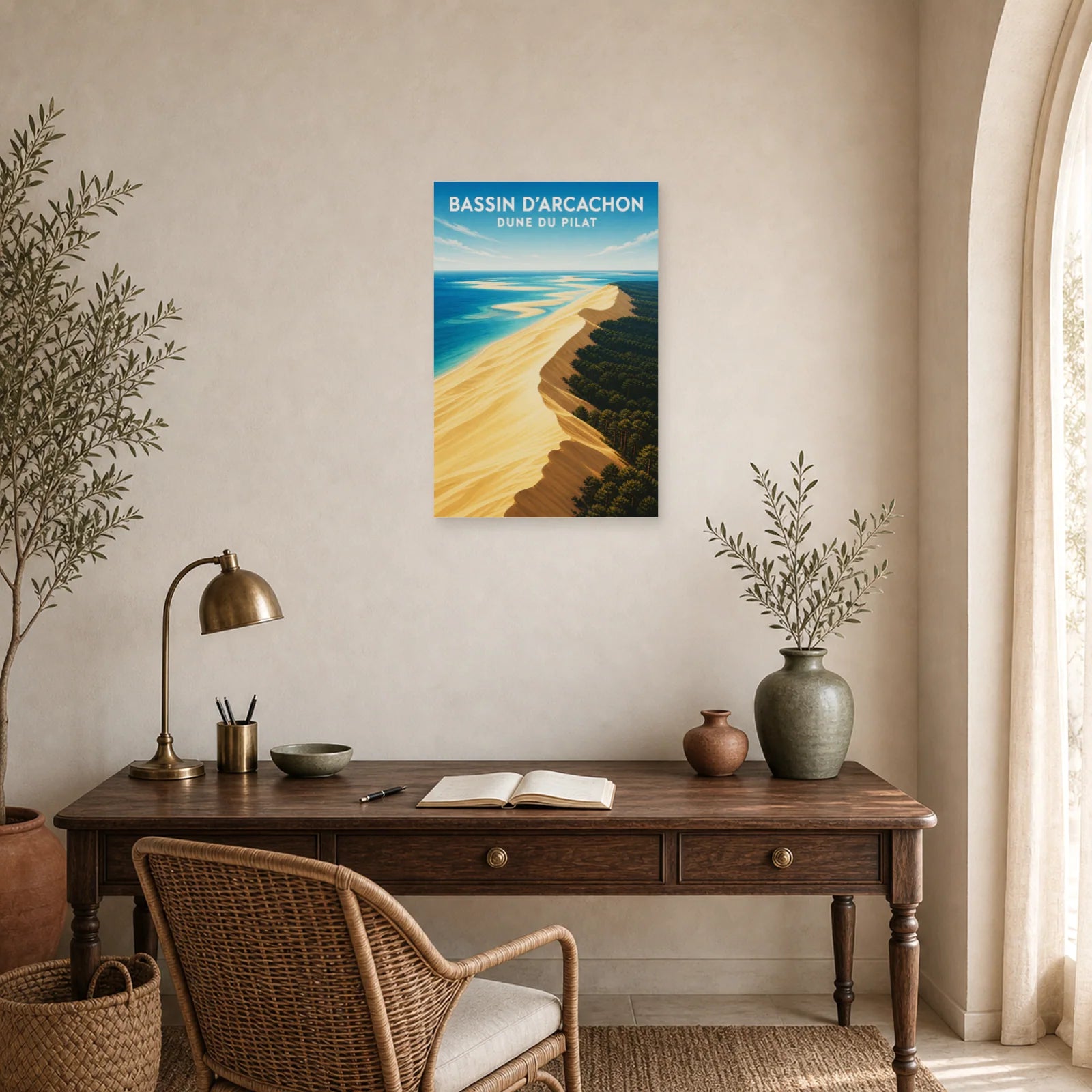 Affiche Bassin d’Arcachon – Dune du Pilat dans un bureau - Art Virtuoso