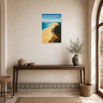 Affiche Bassin d’Arcachon – Dune du Pilat dans une entrée ou un couloir - Art Virtuoso