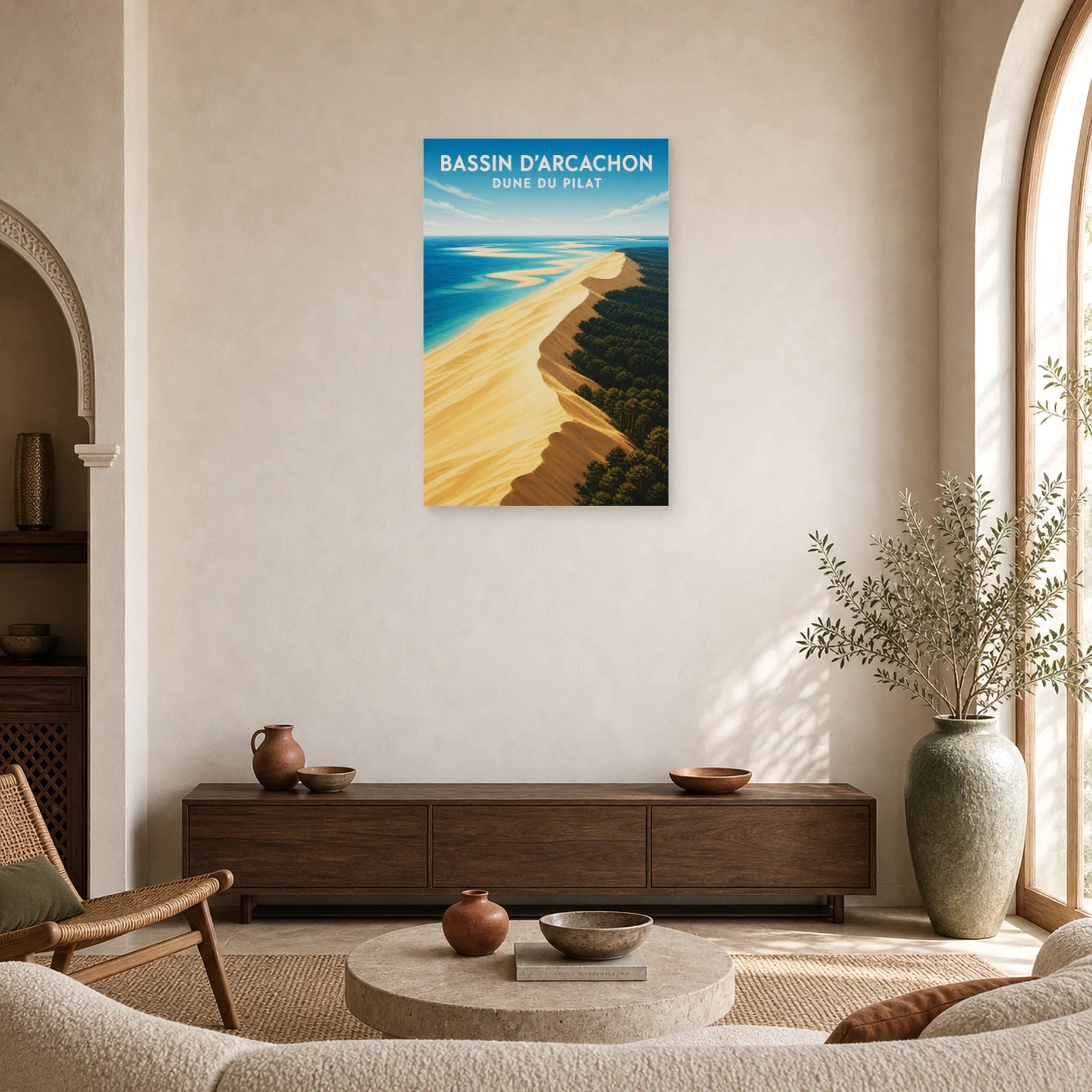 Affiche Bassin d’Arcachon – Dune du Pilat dans un salon - Art Virtuoso
