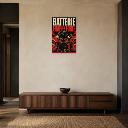Affiche Batterie - Frappe forte dans une entrée ou un couloir - Art Virtuoso