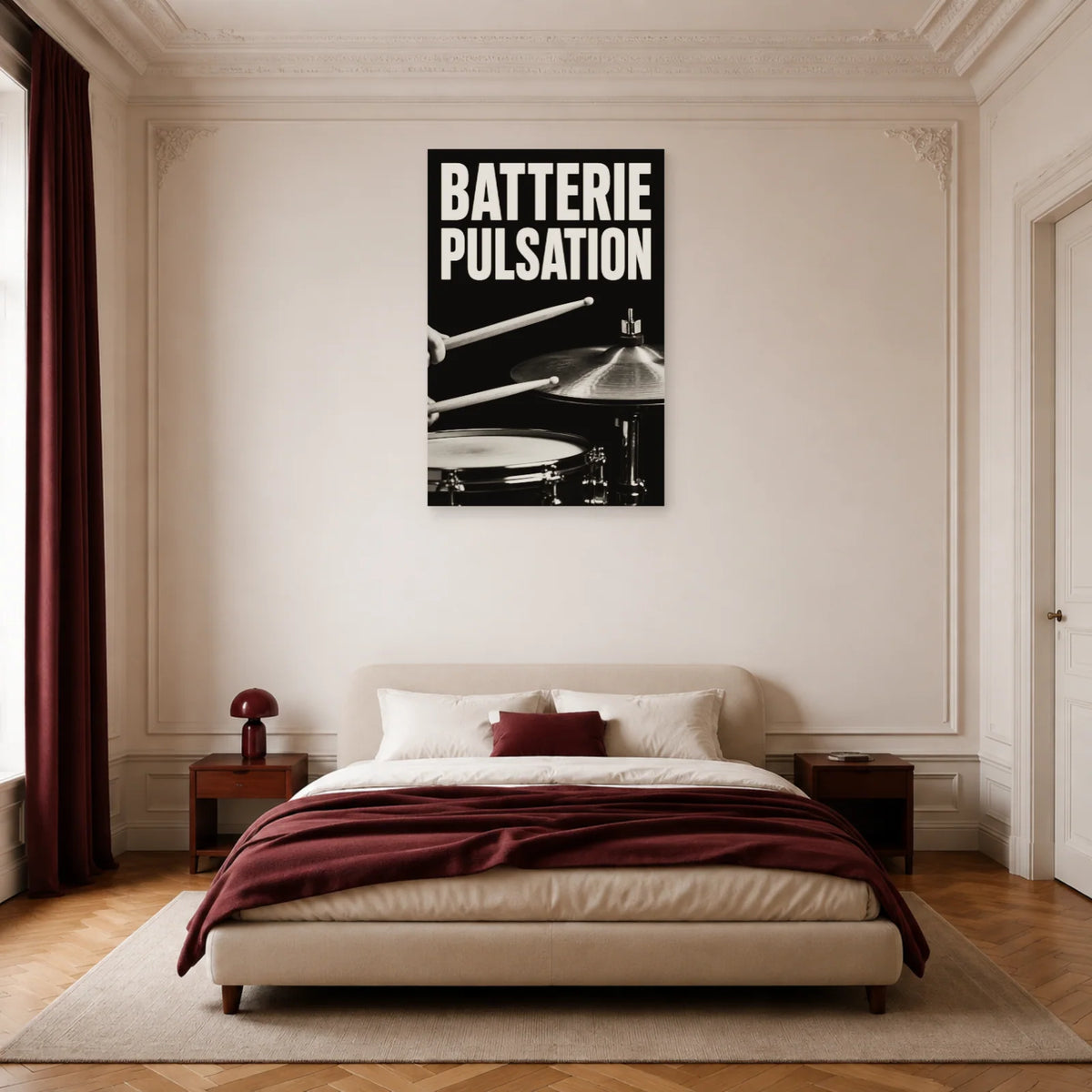 Affiche Batterie - Pulsation dans une chambre - Art Virtuoso