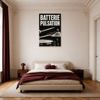 Affiche Batterie - Pulsation dans une chambre - Art Virtuoso