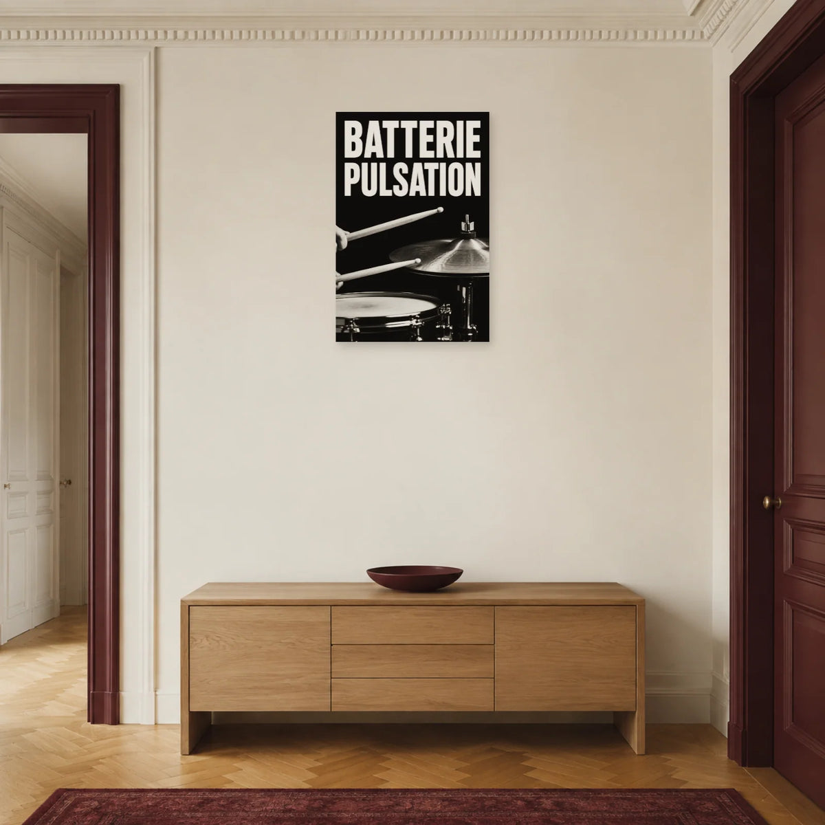 Affiche Batterie - Pulsation dans une entrée ou un couloir - Art Virtuoso