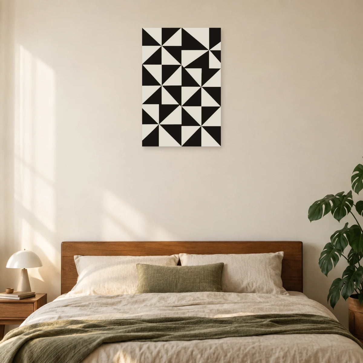 Affiche Bauhaus noir et blanc - Moulins optiques dans une chambre - Art Virtuoso