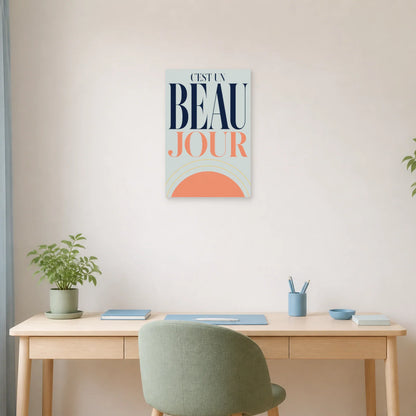 Affiche C’est un beau jour – Lever de soleil dans un bureau - Art Virtuoso