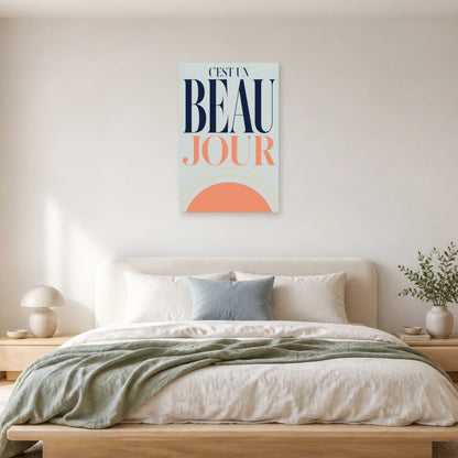 Affiche C’est un beau jour – Lever de soleil dans une chambre - Art Virtuoso