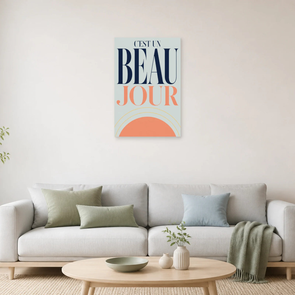 Affiche C’est un beau jour – Lever de soleil dans un salon - Art Virtuoso