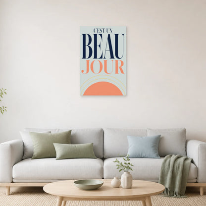 Affiche C’est un beau jour – Lever de soleil dans un salon - Art Virtuoso