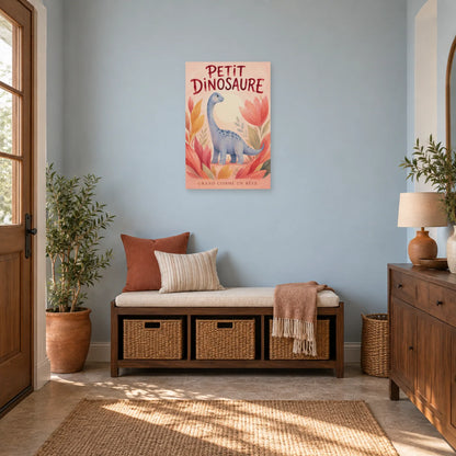Affiche Petit dinosaure - Grand comme un rêve dans une entrée ou un couloir - Art Virtuoso