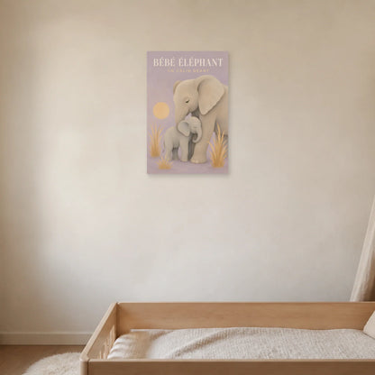 Affiche Bébé Éléphant – Un Câlin Géant dans une chambre - Art Virtuoso