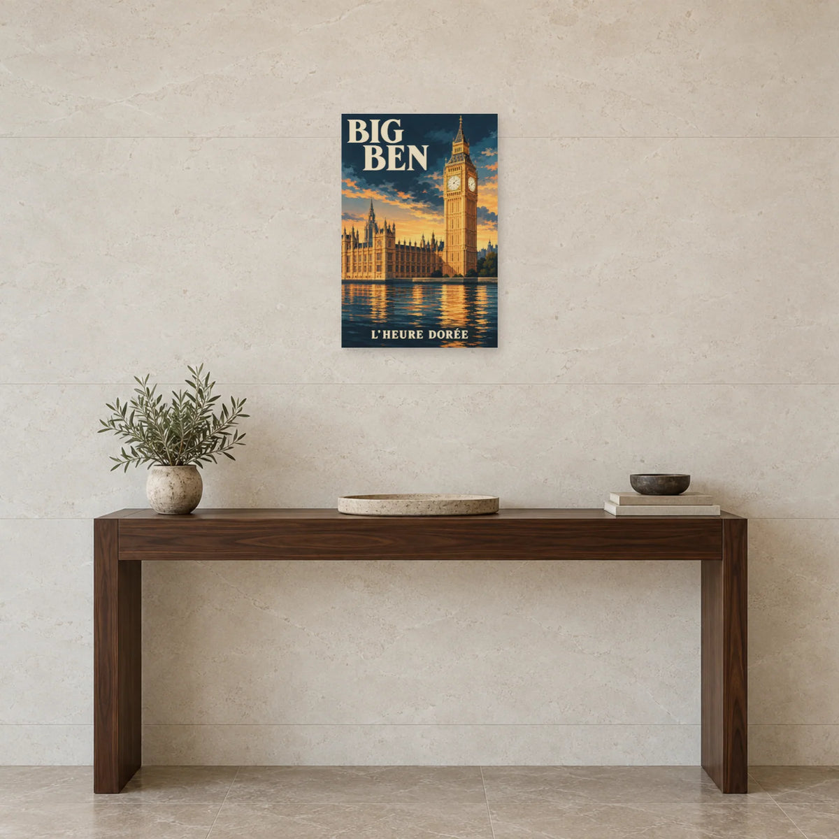 Affiche Big Ben - L’heure dorée dans une entrée ou un couloir - Art Virtuoso