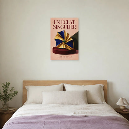 Affiche Bijou sculptural, un éclat singulier dans une chambre - Art Virtuoso