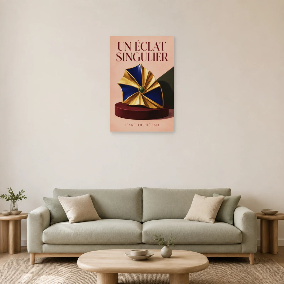 Affiche Bijou sculptural, un éclat singulier dans un salon - Art Virtuoso