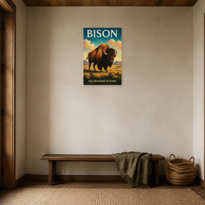 Affiche Bison, les grandes plaines dans une entrée ou un couloir - Art Virtuoso