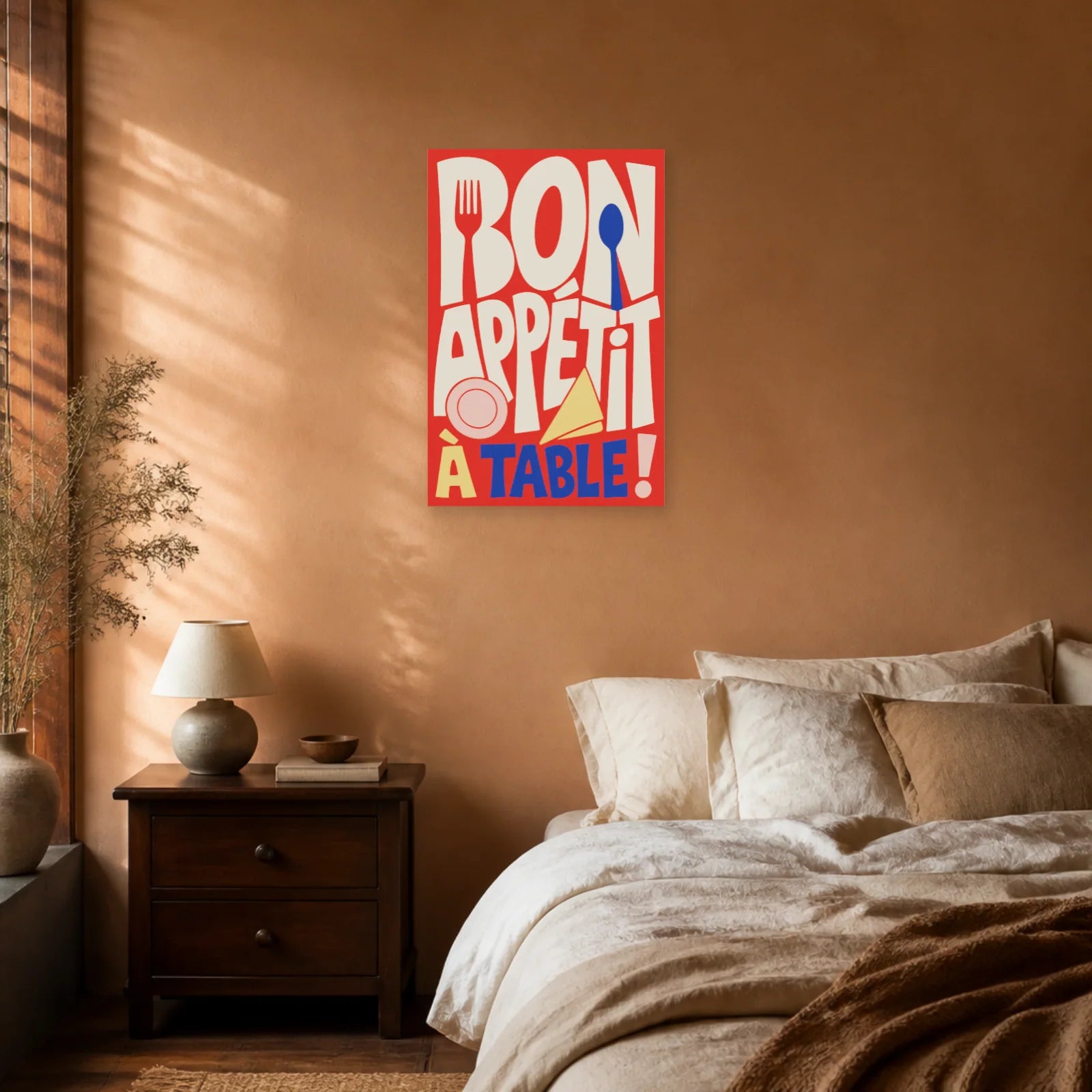 Affiche Bon Appétit – À Table ! dans une chambre - Art Virtuoso