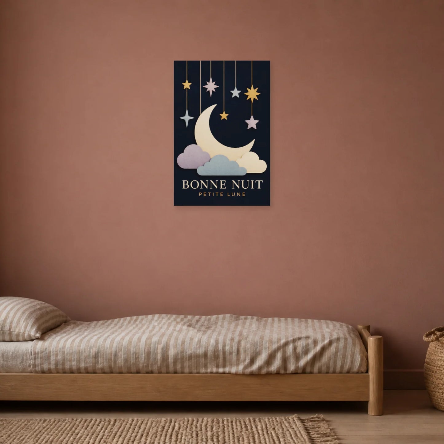 Affiche Bonne Nuit – Petite Lune dans une chambre - Art Virtuoso