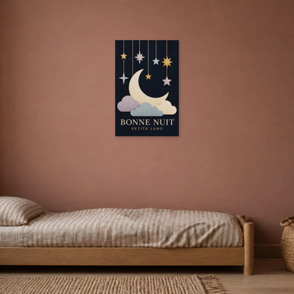 Affiche Bonne Nuit – Petite Lune dans une chambre - Art Virtuoso