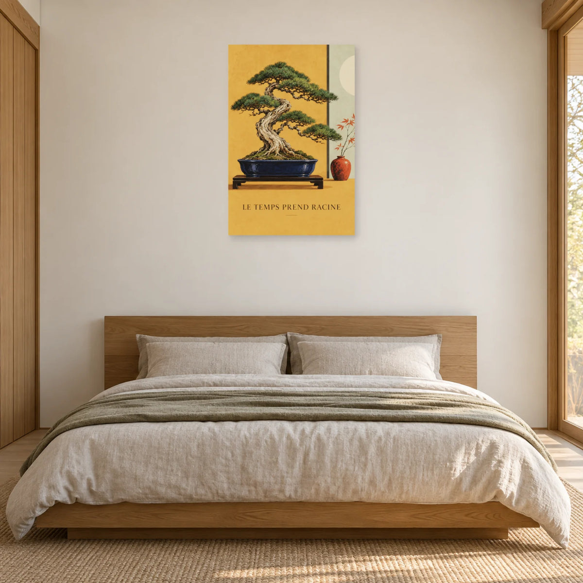 Affiche Bonsaï - Le temps prend racine dans une chambre - Art Virtuoso
