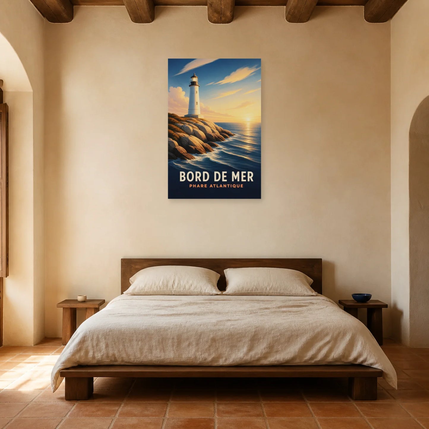 Affiche Bord de Mer – Phare Atlantique dans une chambre - Art Virtuoso