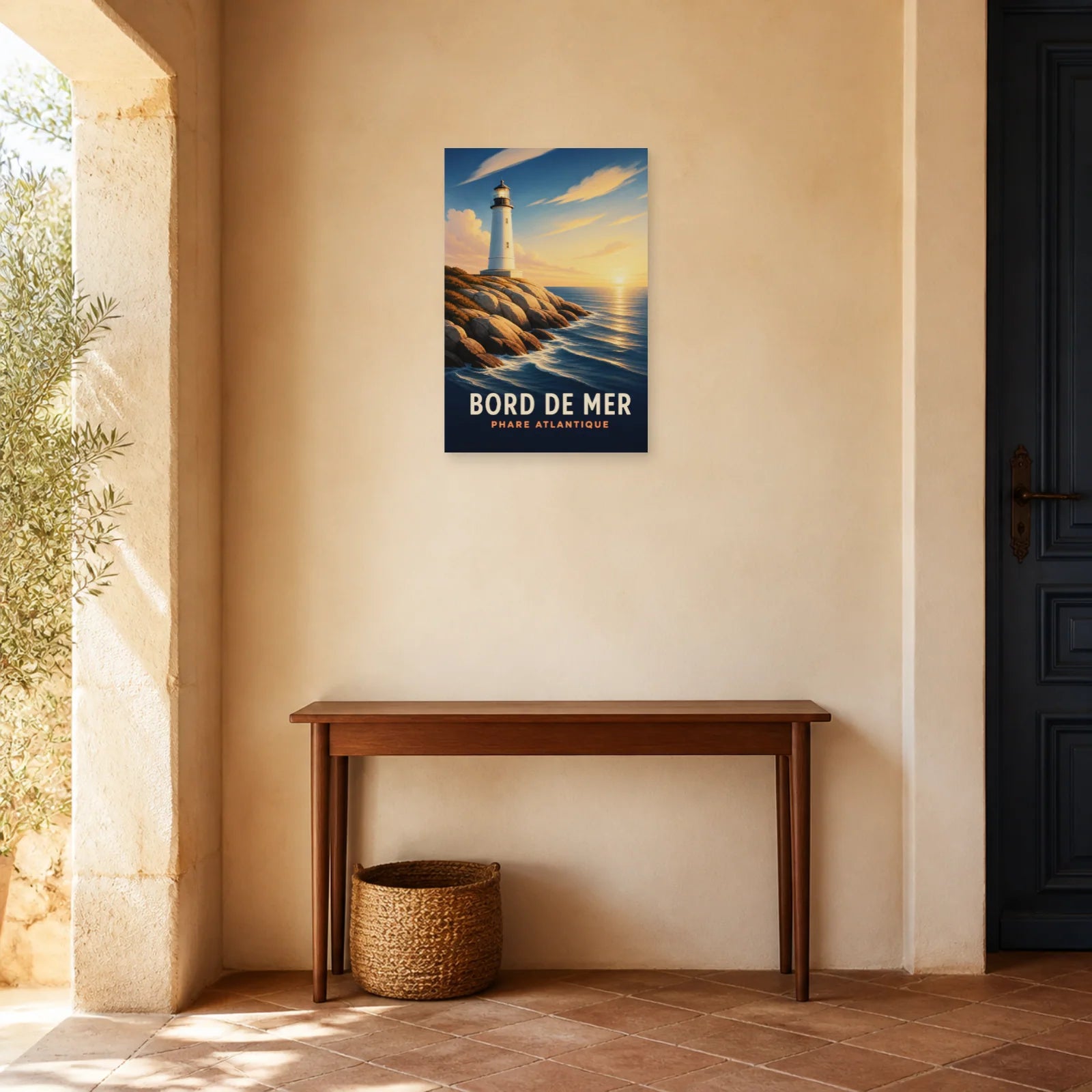 Affiche Bord de Mer – Phare Atlantique dans une entrée ou un couloir - Art Virtuoso