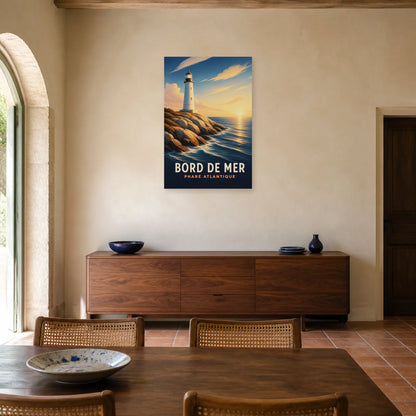Affiche Bord de Mer – Phare Atlantique dans une salle à manger - Art Virtuoso