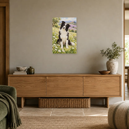 Affiche Border collie - Prairie de lumière dans une entrée ou un couloir - Art Virtuoso