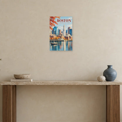 Affiche Boston horizon du port dans une entrée ou un couloir - Art Virtuoso