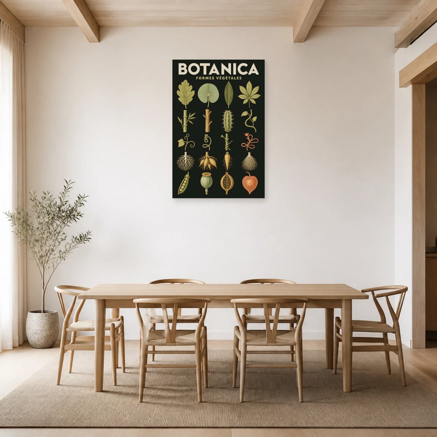 Affiche Botanica – Formes Végétales dans une salle à manger - Art Virtuoso