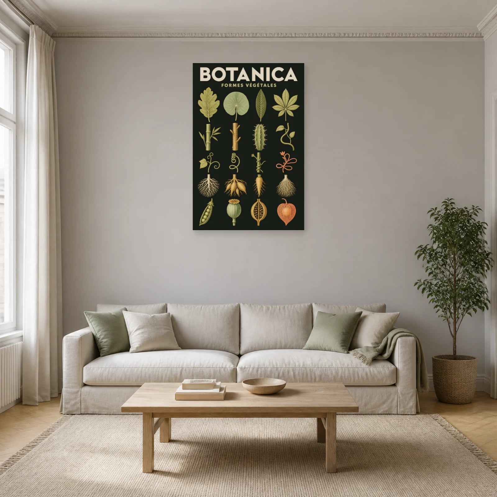 Affiche Botanica – Formes Végétales dans un salon - Art Virtuoso