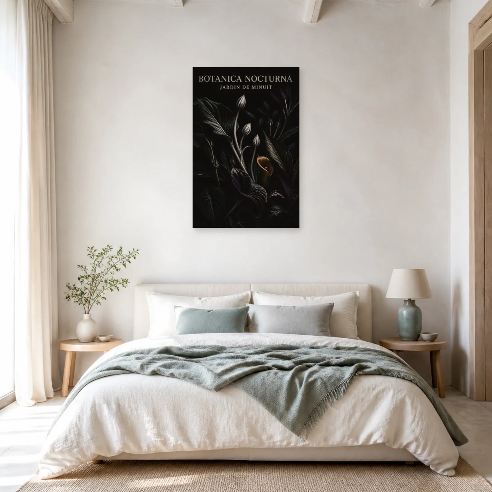 Affiche Botanica Nocturna – Jardin de Minuit dans une chambre - Art Virtuoso