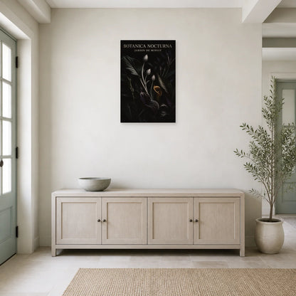 Affiche Botanica Nocturna – Jardin de Minuit dans une entrée ou un couloir - Art Virtuoso