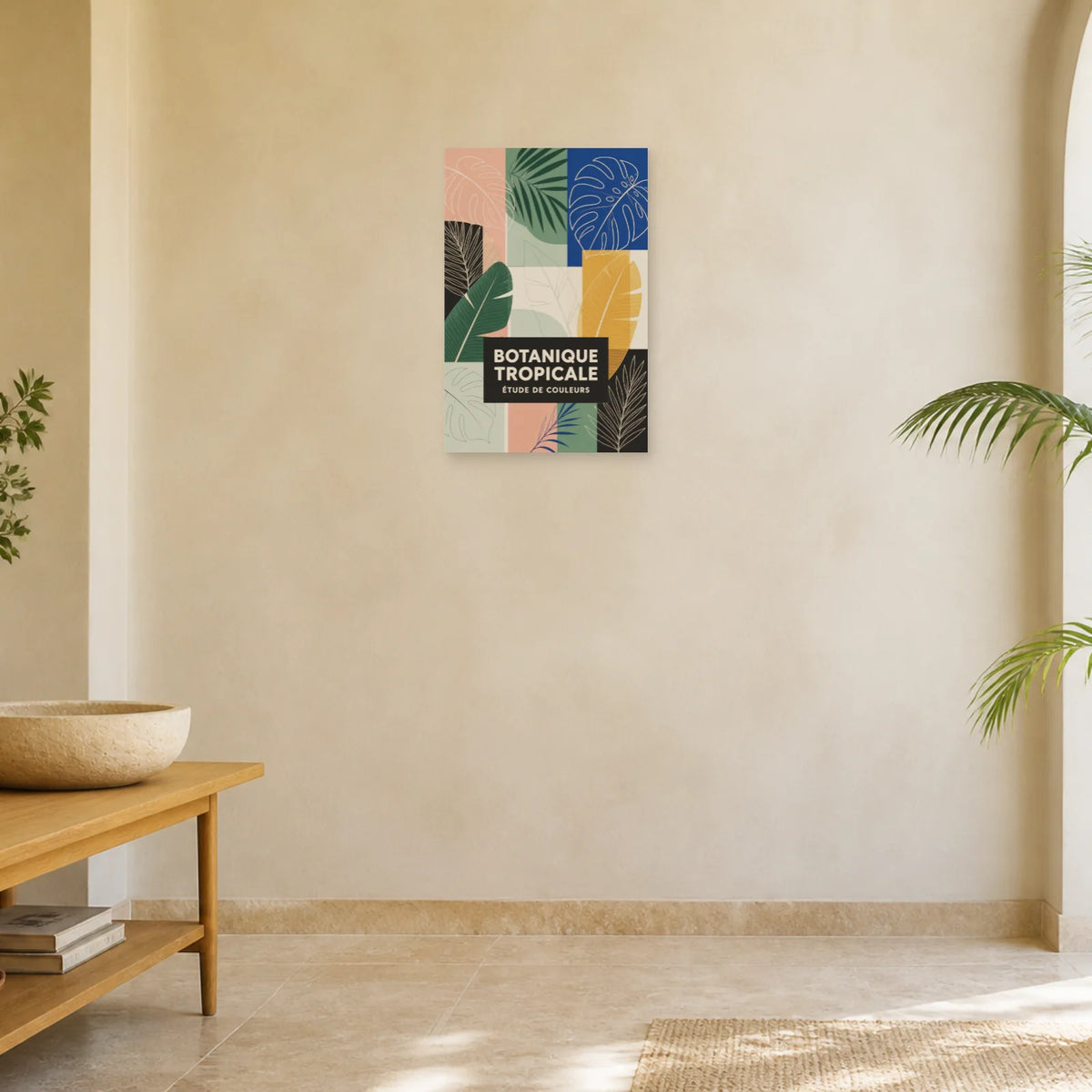 Affiche Botanique tropicale – Couleurs dans une entrée ou un couloir - Art Virtuoso