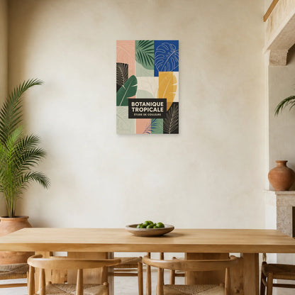 Affiche Botanique tropicale – Couleurs dans une salle à manger - Art Virtuoso