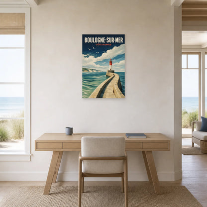 Affiche Boulogne-sur-Mer – Côte d’Opale dans un bureau - Art Virtuoso