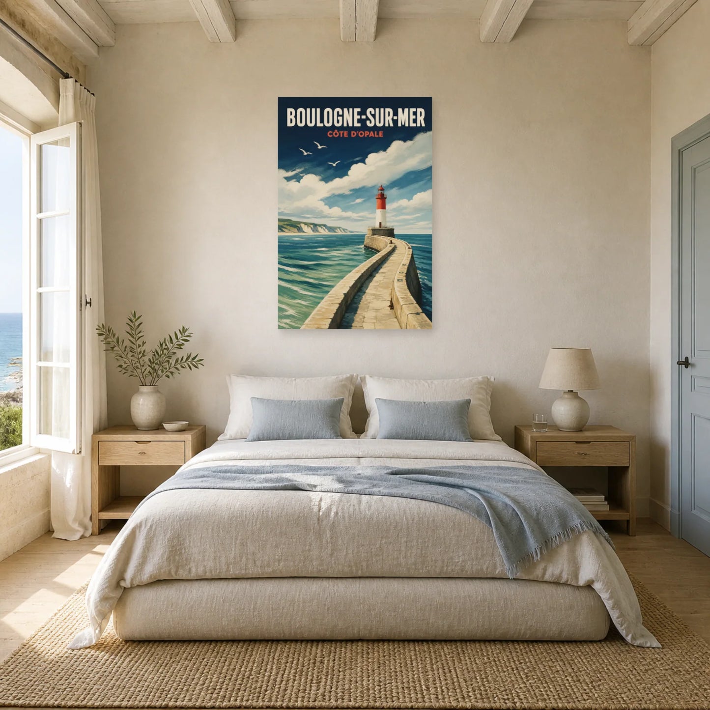 Affiche Boulogne-sur-Mer – Côte d’Opale dans une chambre - Art Virtuoso