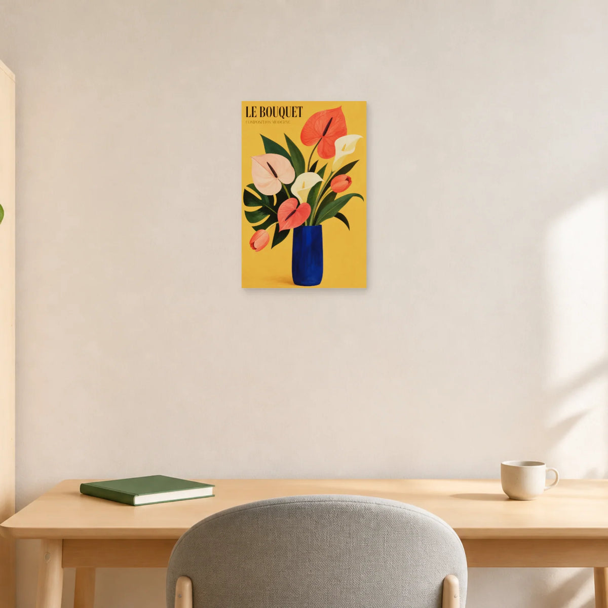Affiche Le Bouquet – Composition Moderne dans un bureau - Art Virtuoso