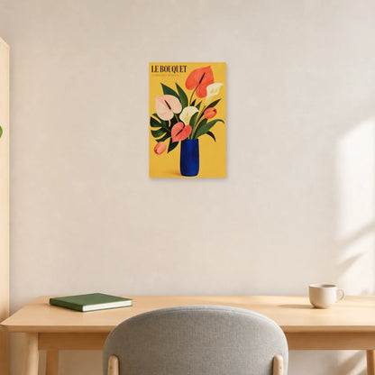 Affiche Le Bouquet – Composition Moderne dans un bureau - Art Virtuoso