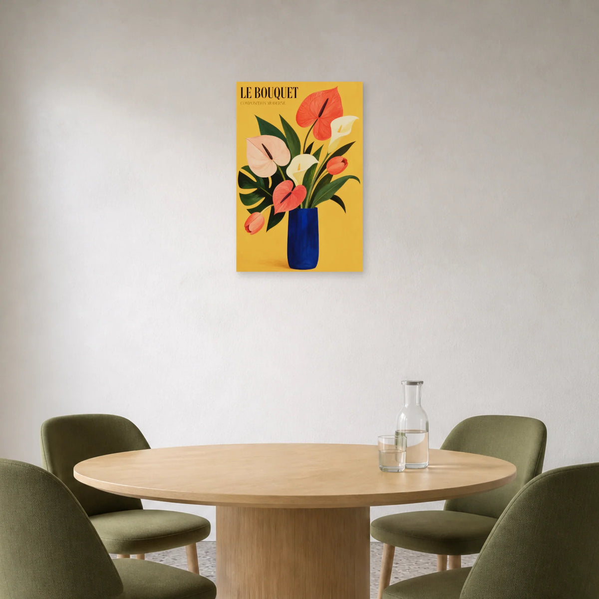 Affiche Le Bouquet – Composition Moderne dans une salle à manger - Art Virtuoso