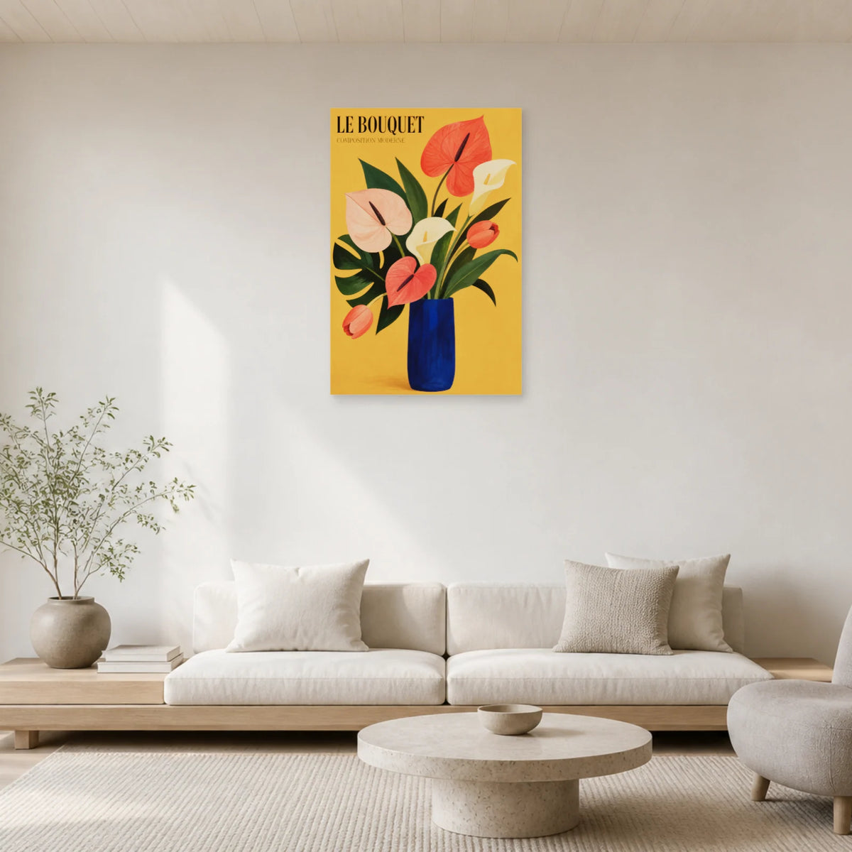 Affiche Le Bouquet – Composition Moderne dans un salon - Art Virtuoso
