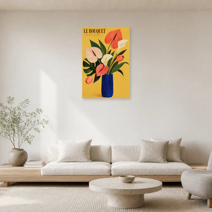 Affiche Le Bouquet – Composition Moderne dans un salon - Art Virtuoso