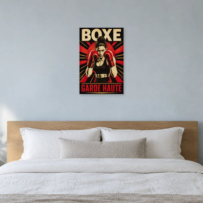 Affiche Boxe – Garde haute dans une chambre - Art Virtuoso