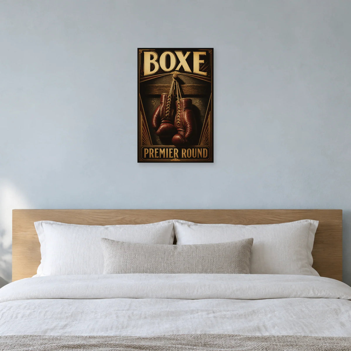 Affiche Boxe – Premier round dans une chambre - Art Virtuoso