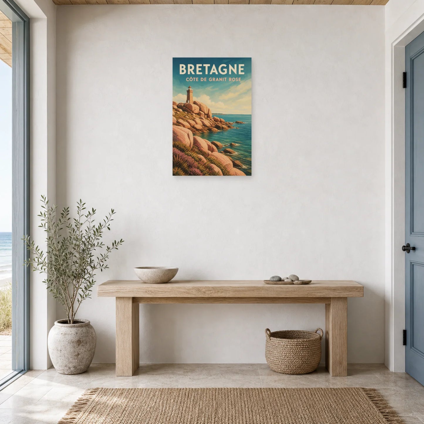 Affiche Bretagne – Côte de Granit Rose dans une entrée ou un couloir - Art Virtuoso