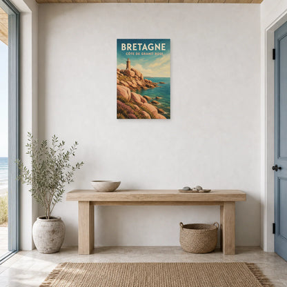 Affiche Bretagne – Côte de Granit Rose dans une entrée ou un couloir - Art Virtuoso