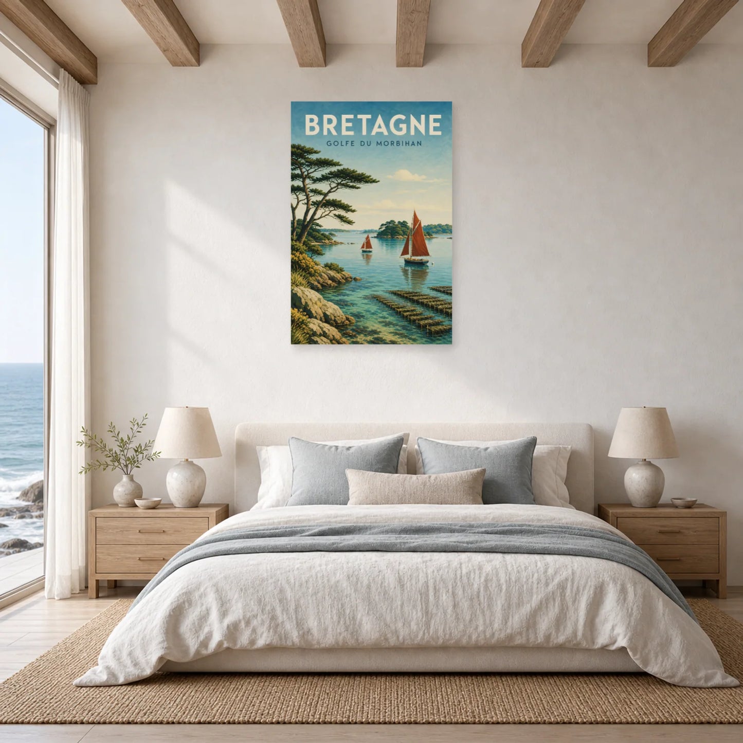 Affiche Bretagne – Golfe du Morbihan dans une chambre - Art Virtuoso